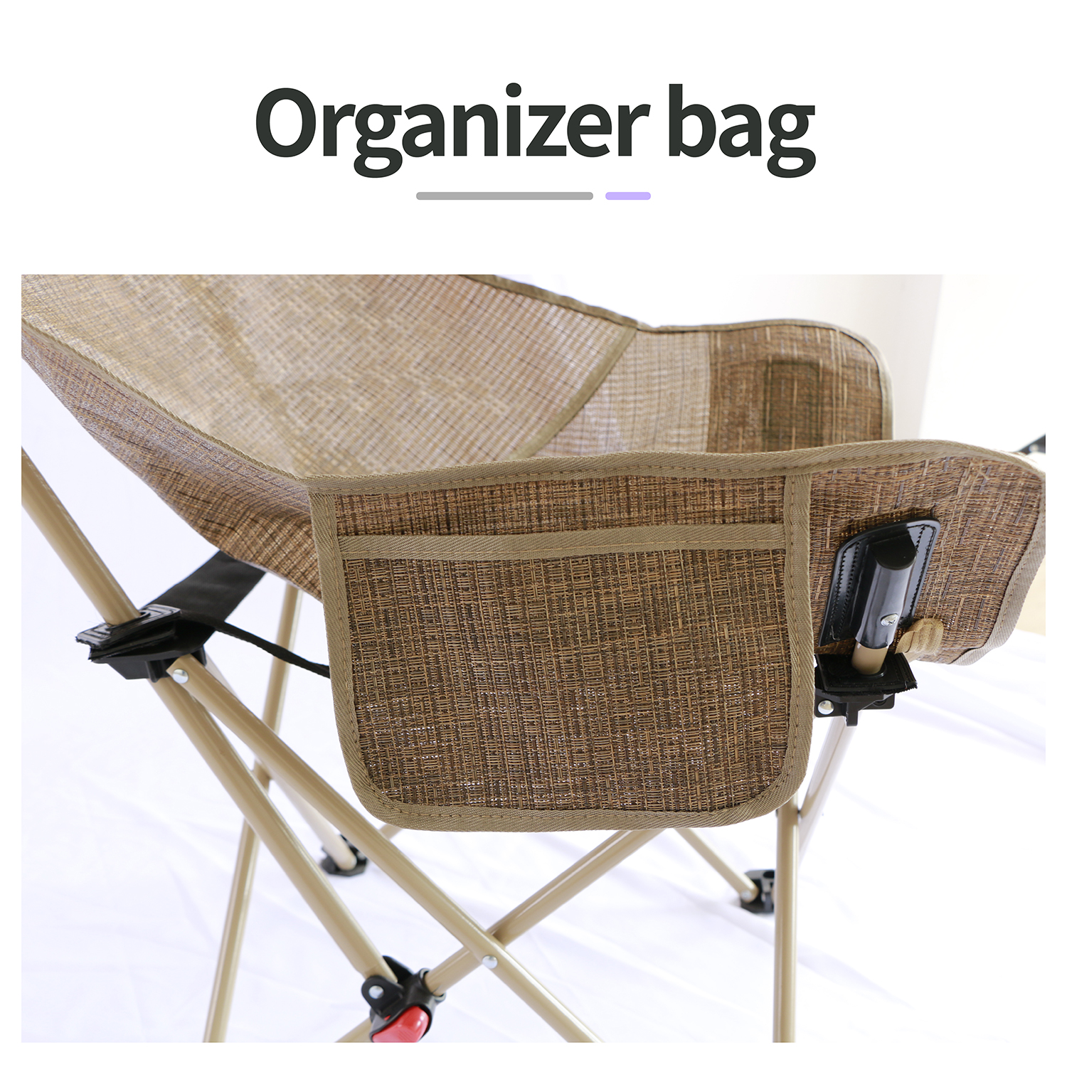 Adjustable Teslin Mesh Garden Outdoor Camping Chair - Image 4