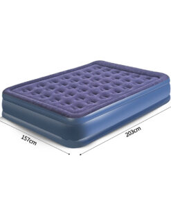 Blue inflatable mattress