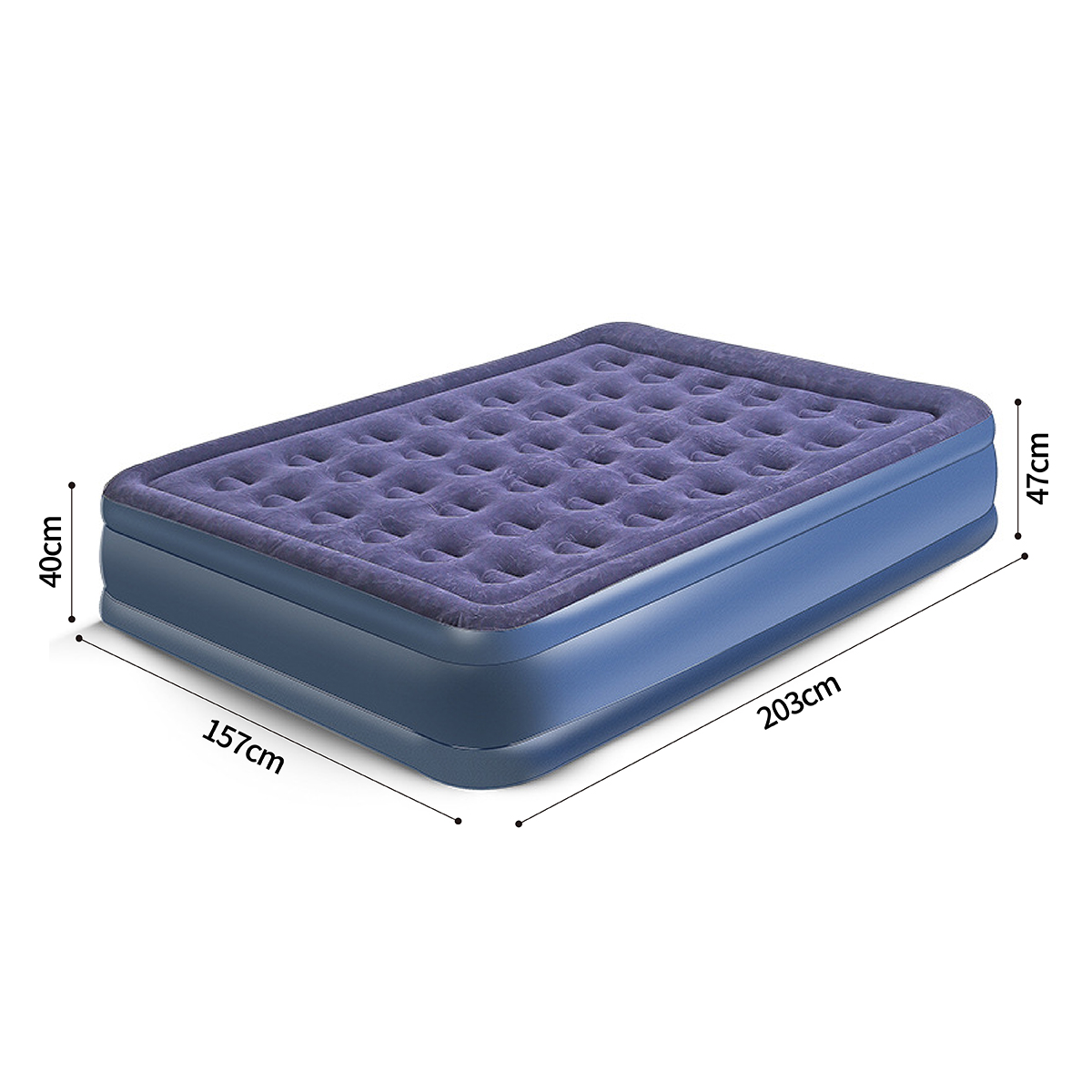 Blue inflatable mattress