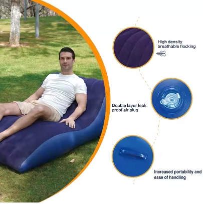 PVC Flocked Inflatable Sofa