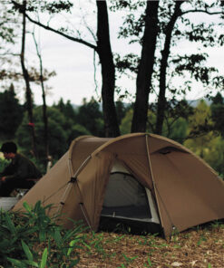Brown camping tent