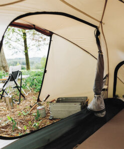 Brown camping tent