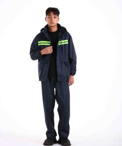 Waterproof Outdoor Work Rain Suit Navy Blue