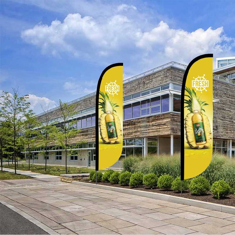 Outdoor Seaside Advertising Teardrop Flag Banner