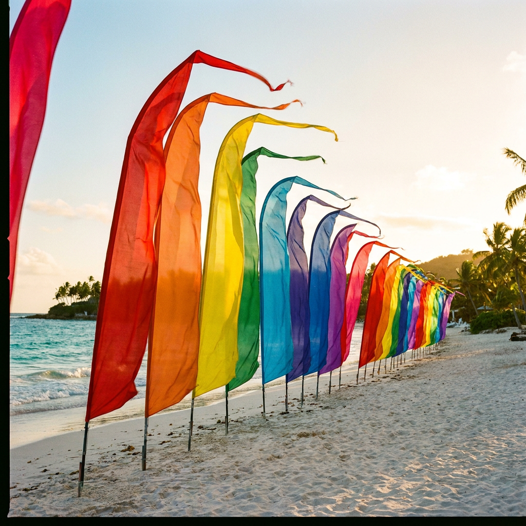 Wind Resistant Outdoor Beach Feather Flag Custom Full Set Base & Pole