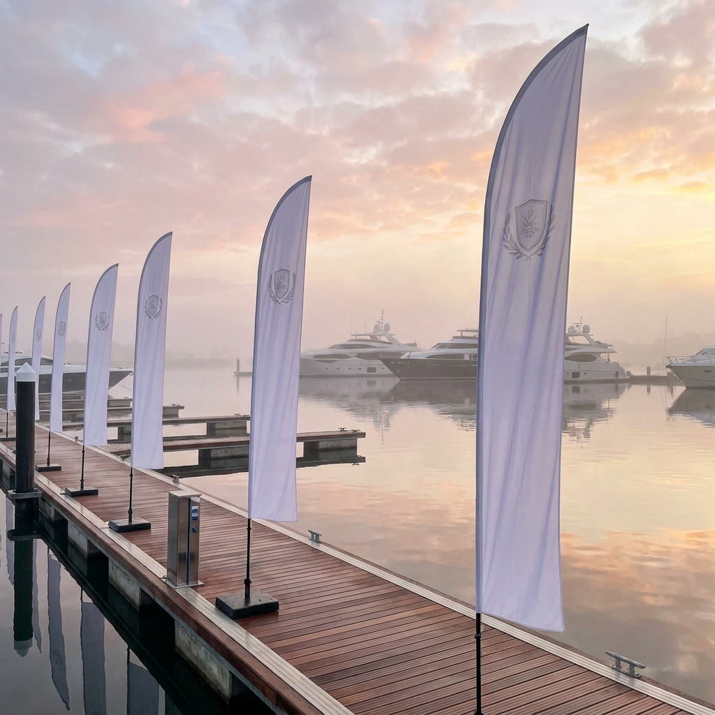 Custom Beach Waterproof Feather Flag With Stand