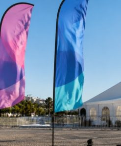 Wind Resistant Outdoor Beach Feather Flag Custom Full Set Base & Pole