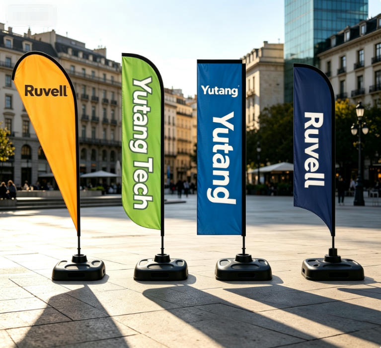 Waterproof Durable Custom Logo Outdoor Advertising Flag