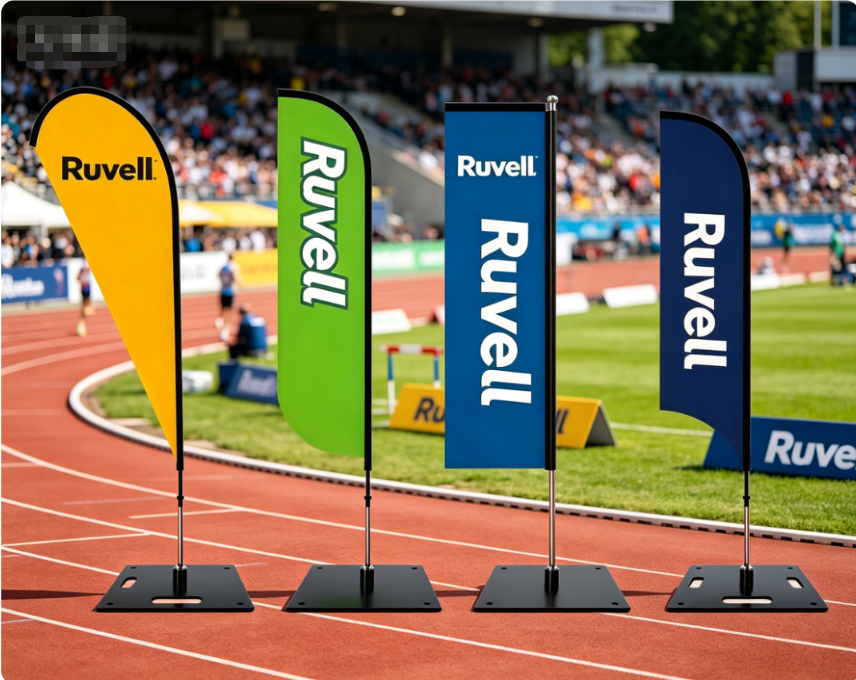 High Quality Outdoor Waterproof Custom Logo Display Flag