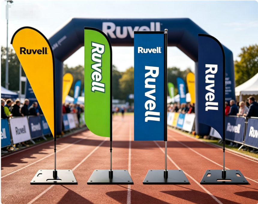 High Quality Outdoor Waterproof Custom Logo Display Flag