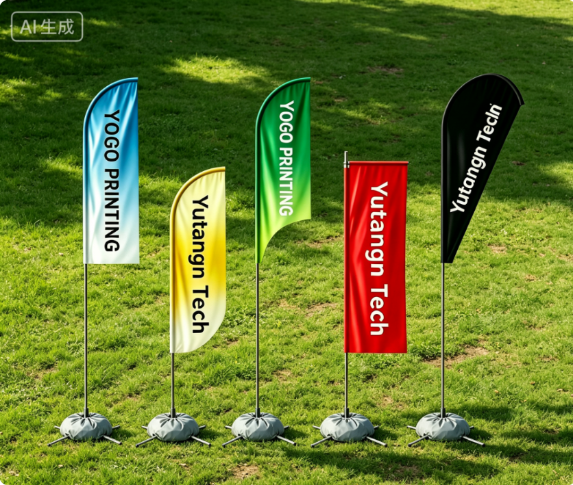 High Quality Custom Logo Outdoor Advertising Flag